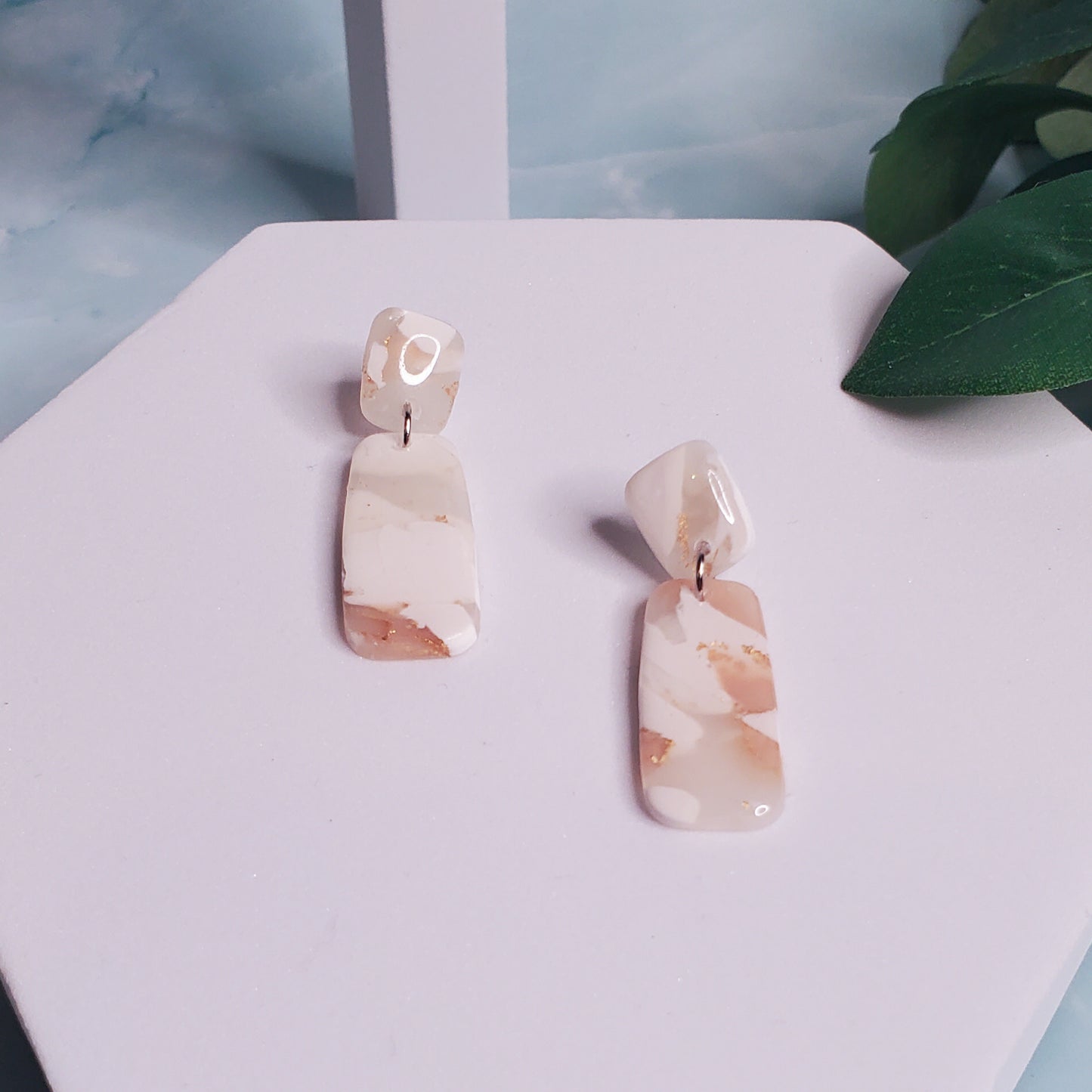 Marble Oblong Dangle