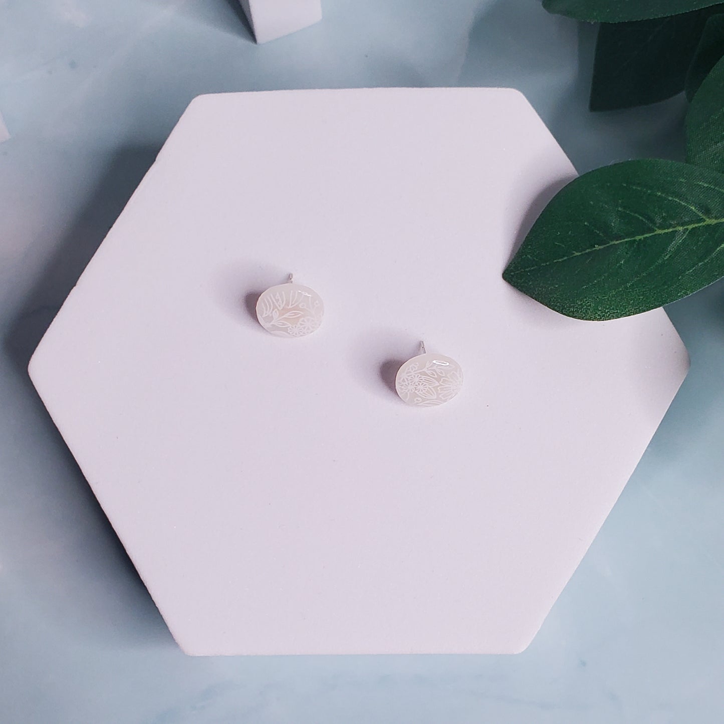 Floral Circle Stud