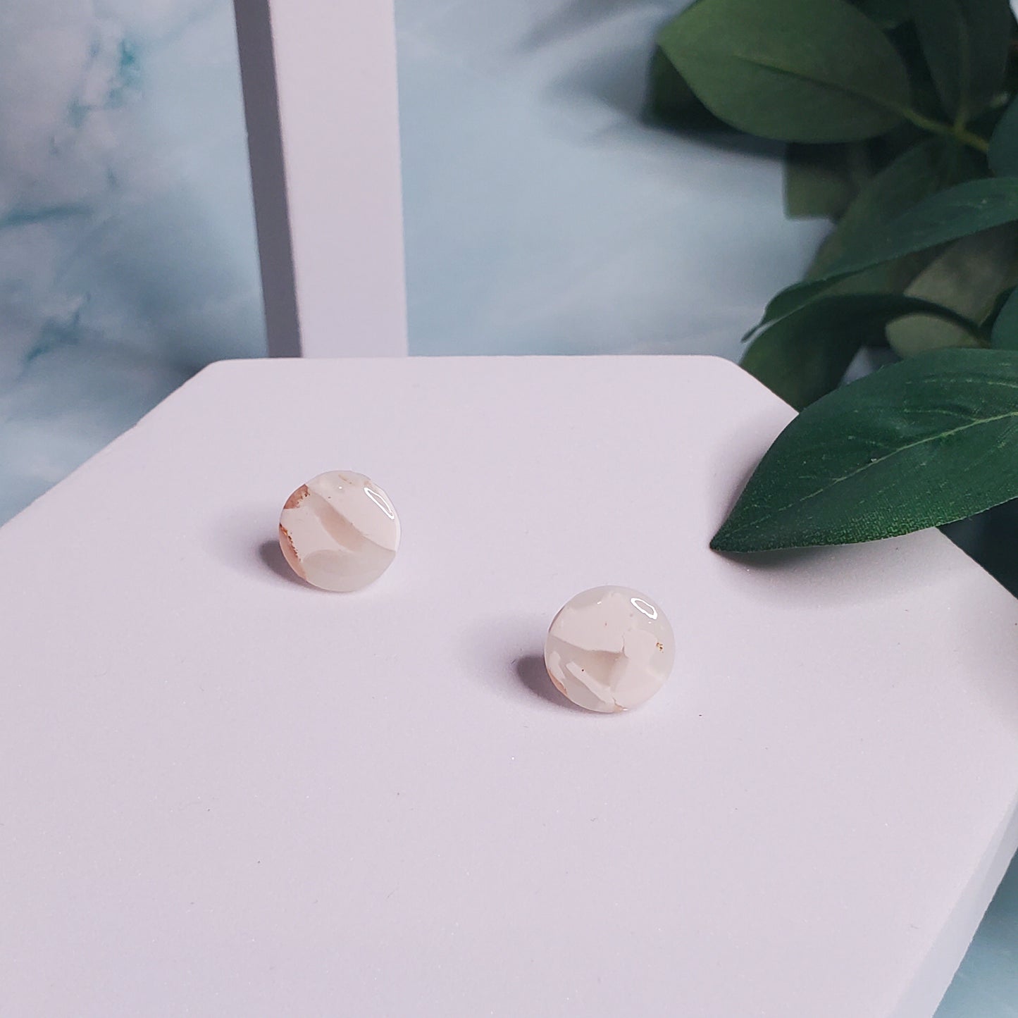 Marble Circle Stud
