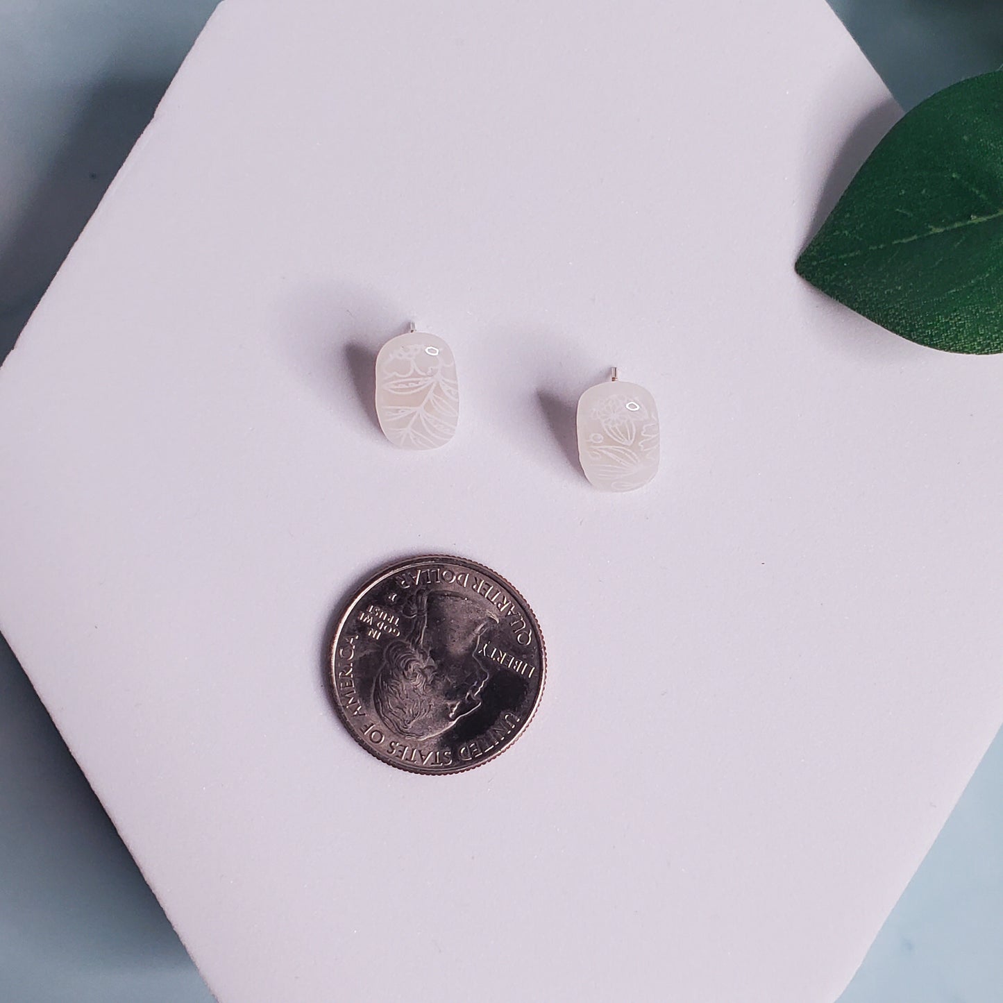 Floral Oval Stud