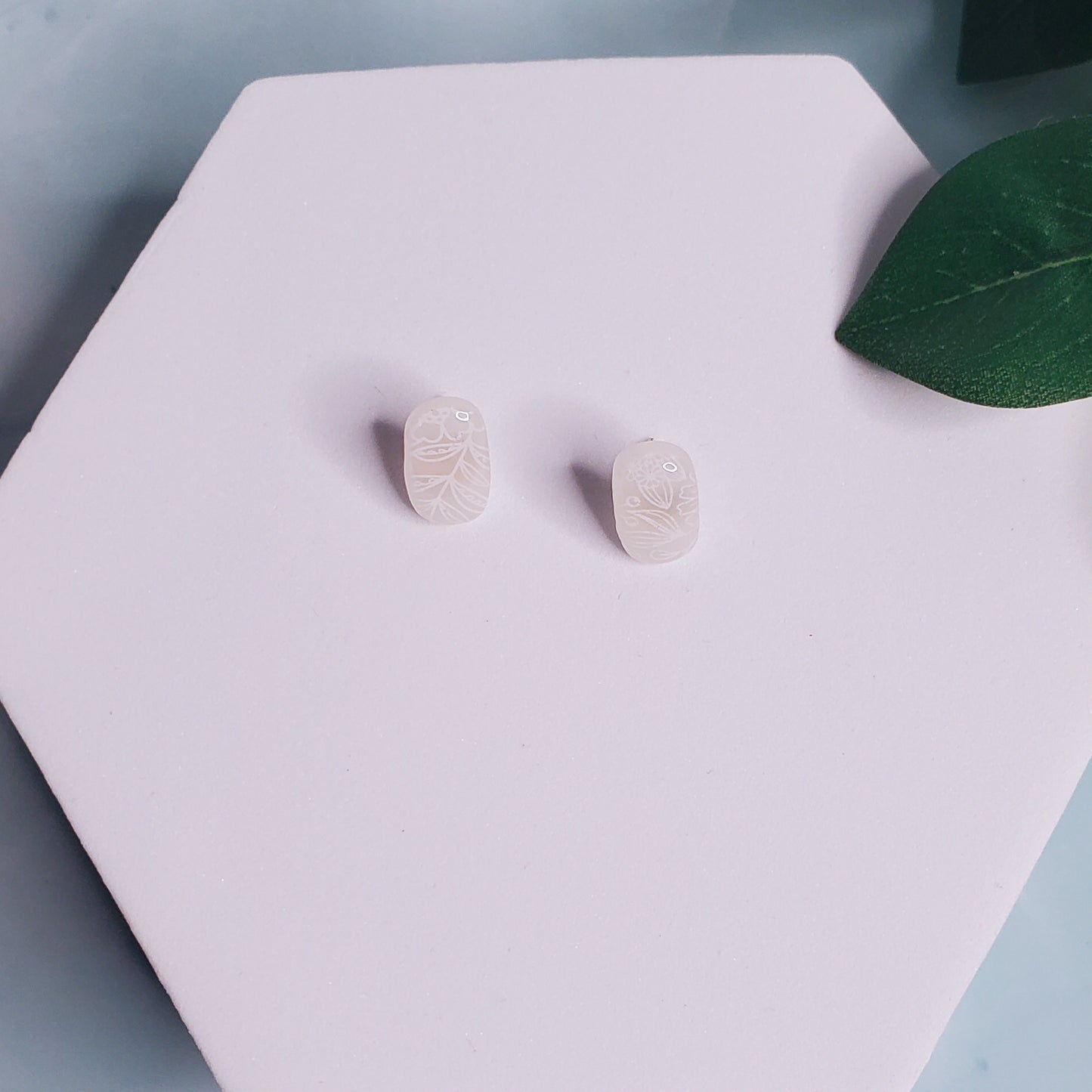 Floral Oval Stud
