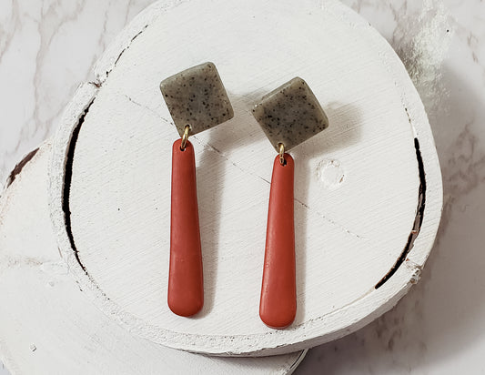 Terracotta Drop Dangle Earrings