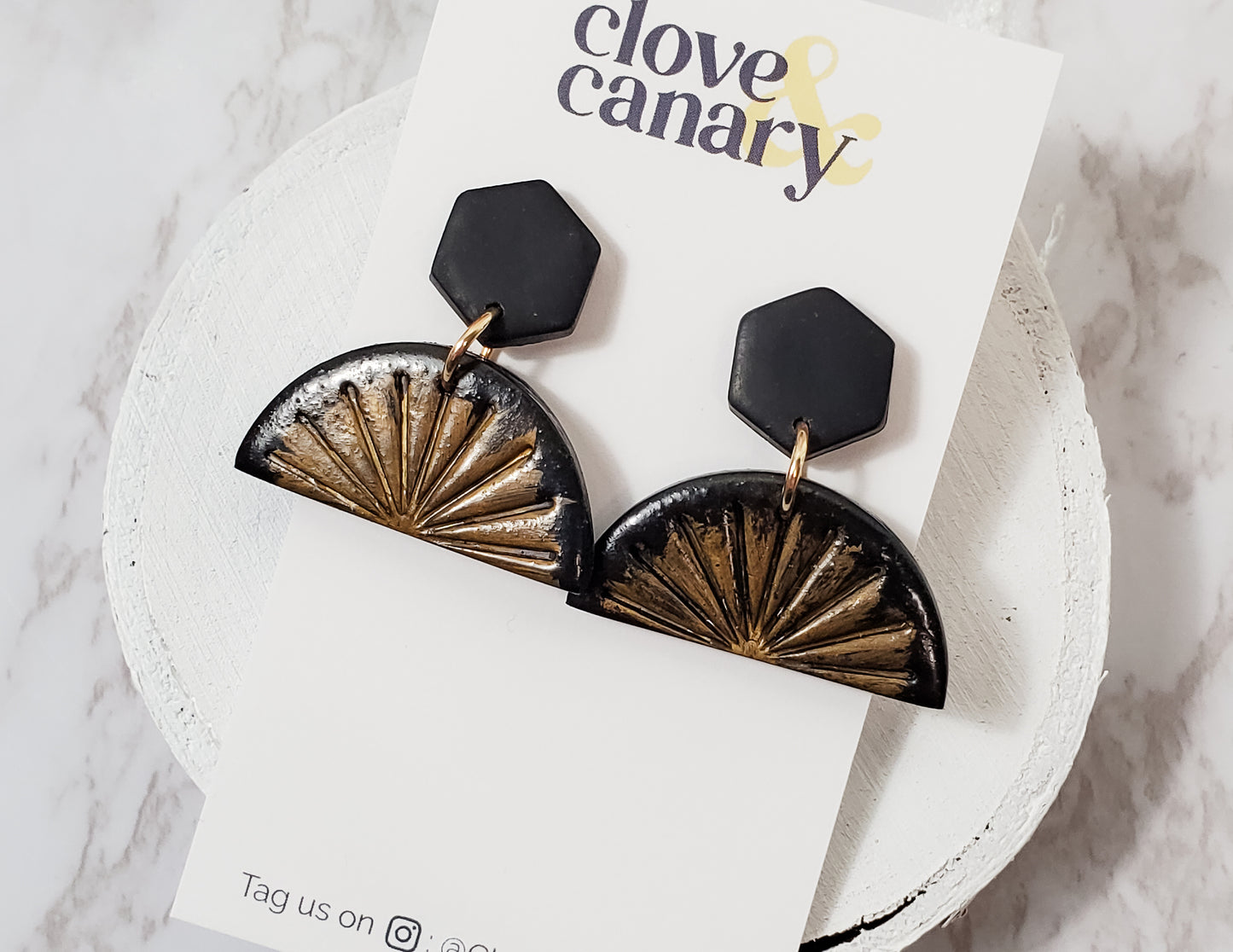 Golden Rays Dangle Earrings