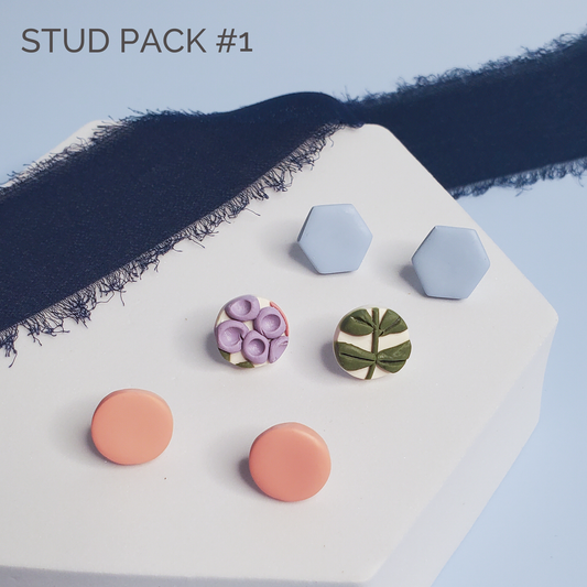 Spring Stud Earrings Multipack