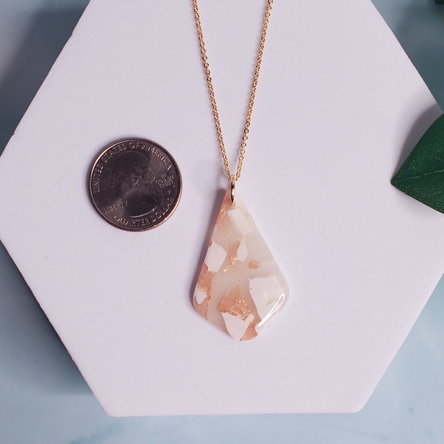 Marble Teardrop Necklace