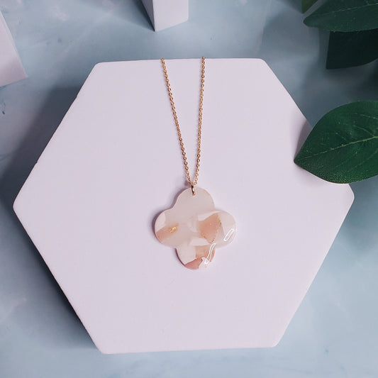 Marble Clover Necklace