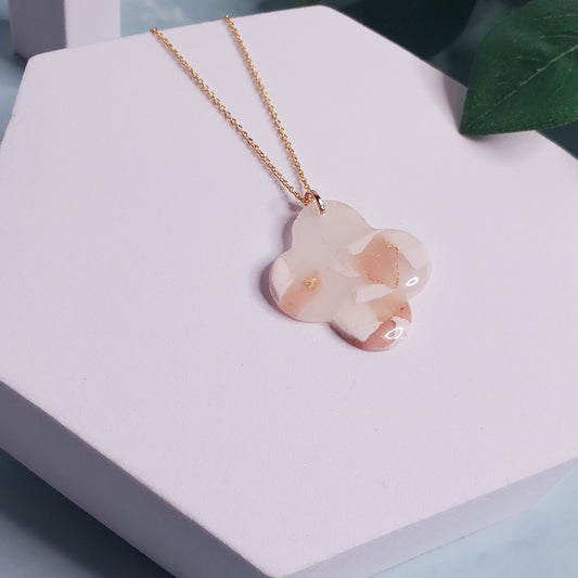 Marble Clover Necklace