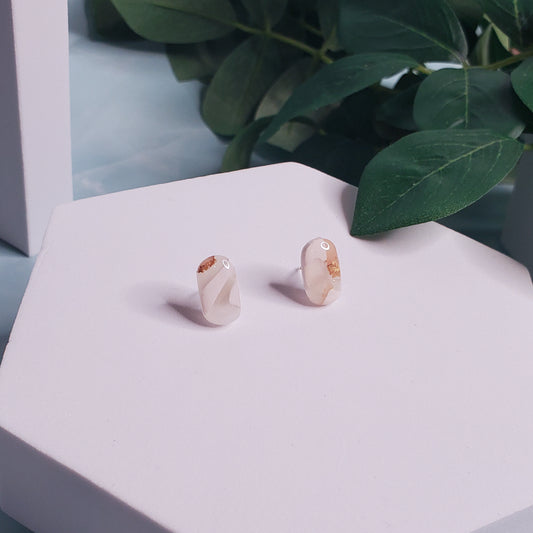 Marble Oval Stud