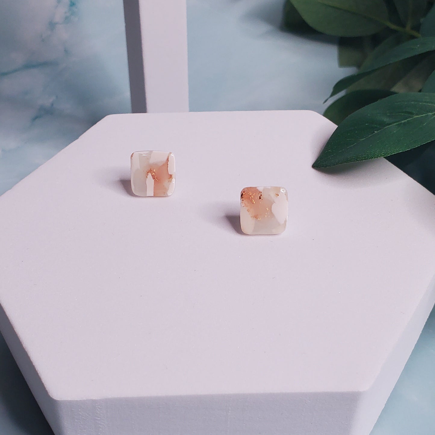 Marble Square Stud