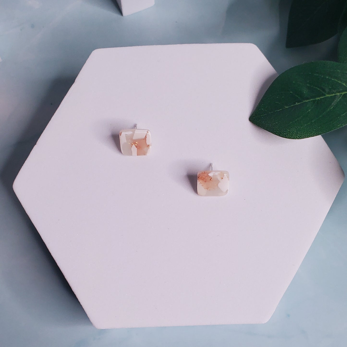 Marble Square Stud